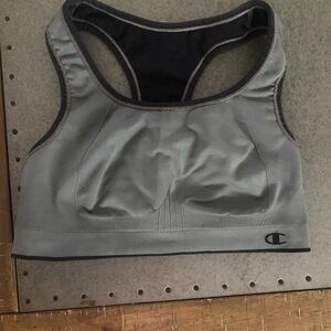 Champion Gray and Black Racerback Sports Bra